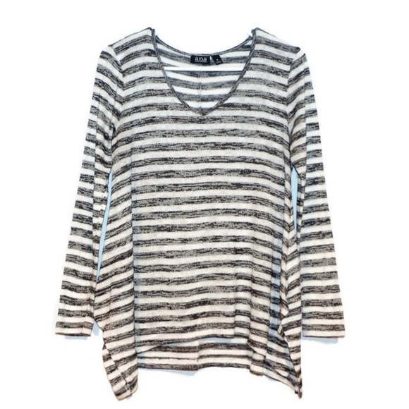 a.n.a Tops - ANA Striped Long Sleeve Shirt, Size M